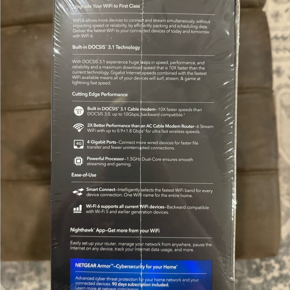 NETGEAR Nighthawk AX6 Black Modem Router - Picture 4 of 5